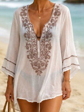Beautiful Ella Moss bohemian-style tunic top M